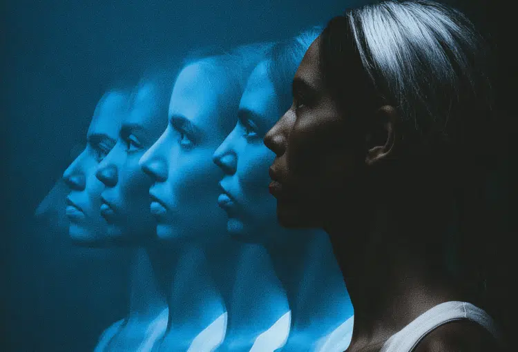 Diverse professional woman participating in online workforce development training at London Intercultural Academy (LIA).