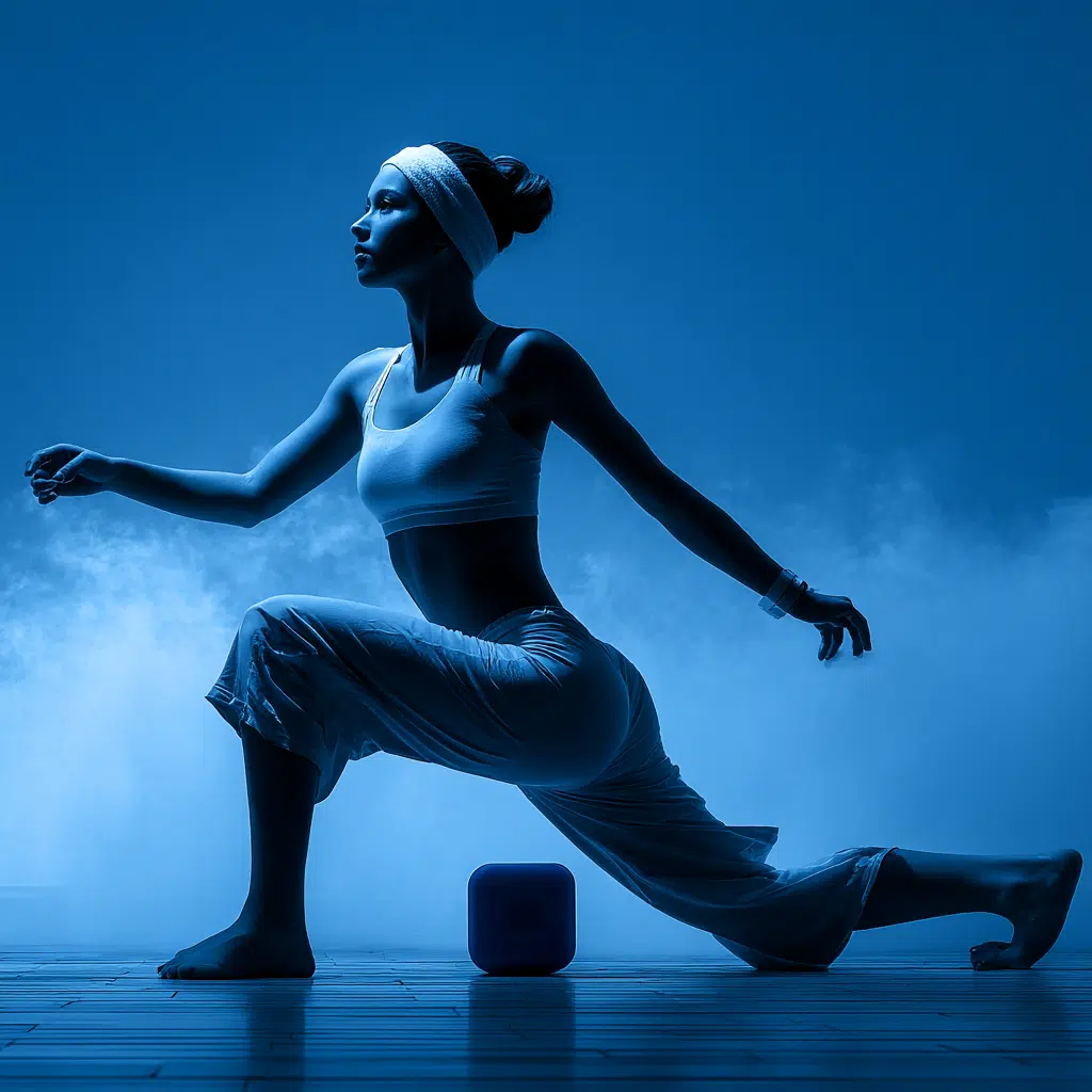 Yoga instructor performing a pose for employee training and corporate wellness programs.
